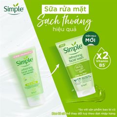 Sữa Rửa Mặt Simple Kind To Skin Refreshing Facial Wash Gel 150ML