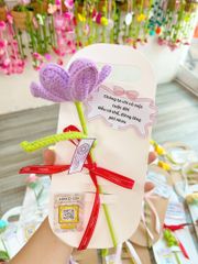 Bìa giấy kraft gắn hoa, cành thú