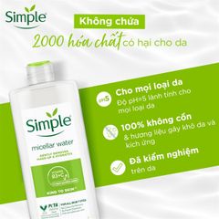 Nước Tẩy Trang Simple Kind To Skin Micellar Cleansing Water 200ML