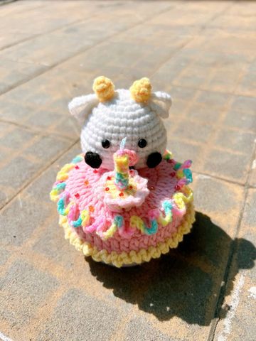 Đế Xoay Bò Hồng Cute