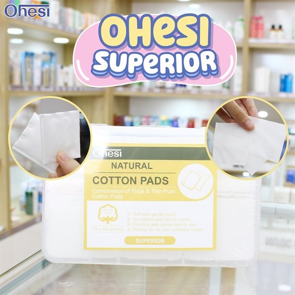 Bông Tẩy Trang Ohesi Natural Cotton Pads 475PCs