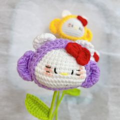 Cành Mèo Nhiều Màu Nơ Đỏ