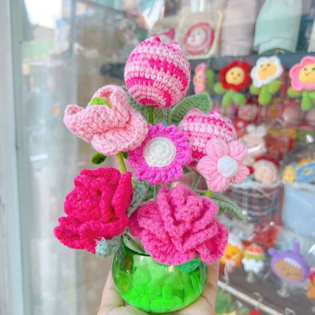 Chậu Hoa Tone Hồng Xinh Xắn