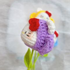 Cành Mèo Nhiều Màu Nơ Đỏ