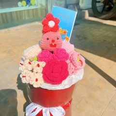 Bó Hoa Tròn Loopy Hồng