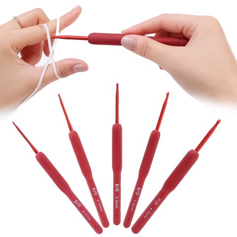 Phụ Kiện - Kim Móc Len Bằng Nhôm Màu Đỏ