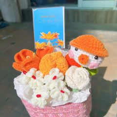 Bó Hoa Tròn Nấm Cam