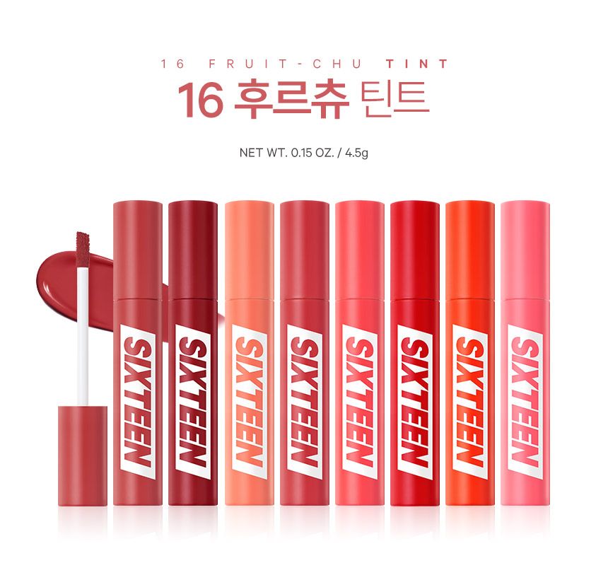 Son Kem Sixteen Brand 16 Fruit - Chu Tint #Apricot Gummy Hồng MLBB 4.1gr