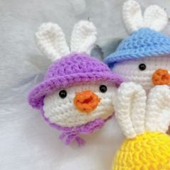 Móc Khóa Bé Thỏ Đội Nón
