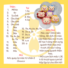 Móc Khóa Con Heo Viền Hoa