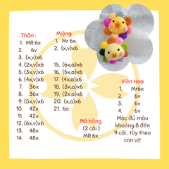 Móc Khóa Con Vịt Hoa Cute