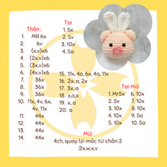 Móc Khóa Con Heo Tai Thỏ