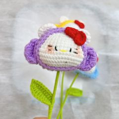 Cành Mèo Nhiều Màu Nơ Đỏ