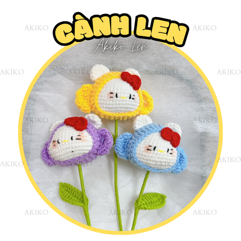 Cành Mèo Nhiều Màu Nơ Đỏ