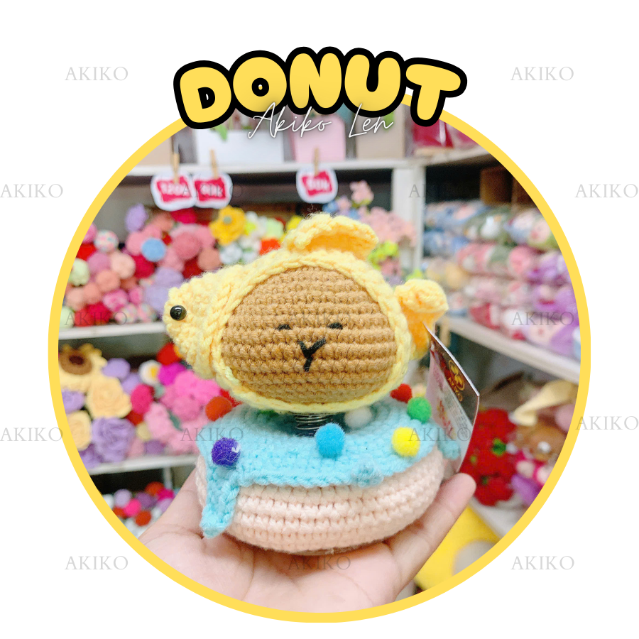 Đế Donut Lúc Lắc Capybara Vàng