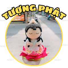 Tượng Quan Âm Bồ Tát Ngồi Thiền Hoa Sen