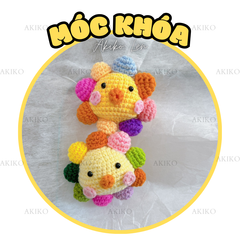 Móc Khóa Con Vịt Hoa Cute
