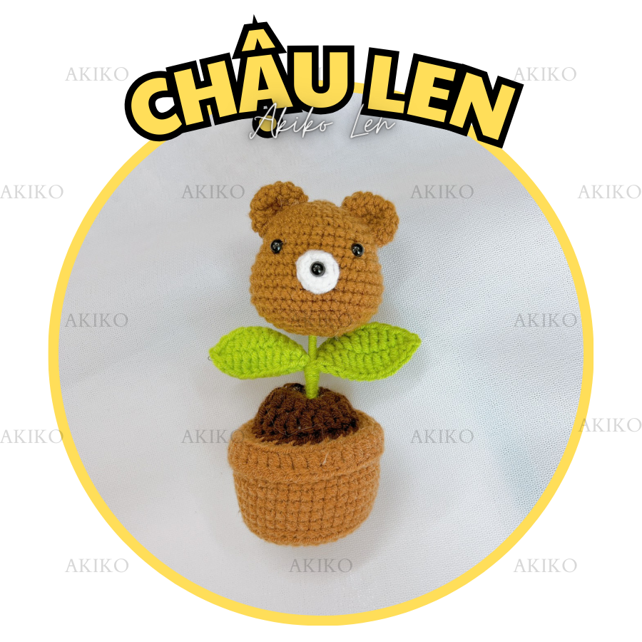 Chậu Len Gấu Nâu