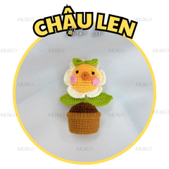 Chậu Len Con Vịt Viền Hoa