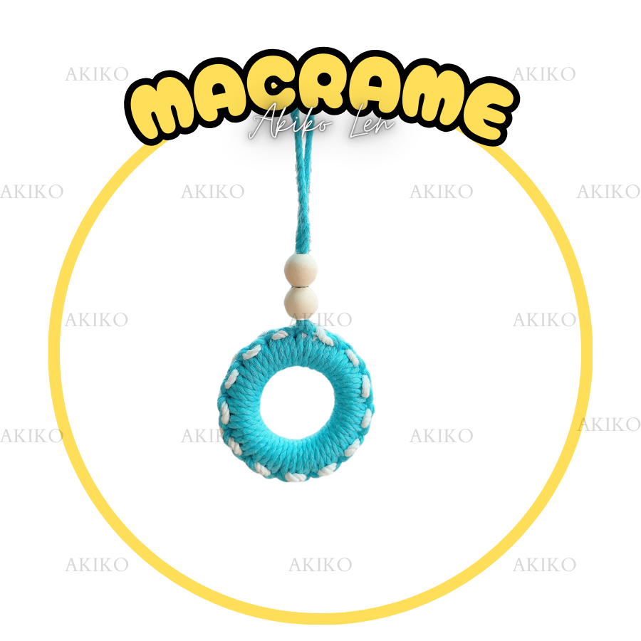 Macrame Móc Khóa Tròn Mẫu 4