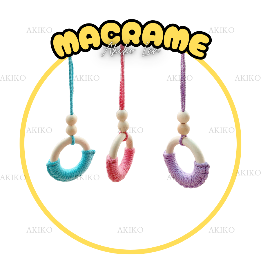 Macrame Móc Khóa Tròn Mẫu 6