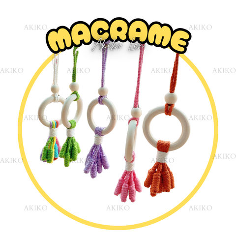 Macrame Móc Khóa Tròn Mẫu 6