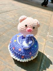 Đế Xoay Heo Xanh Dương