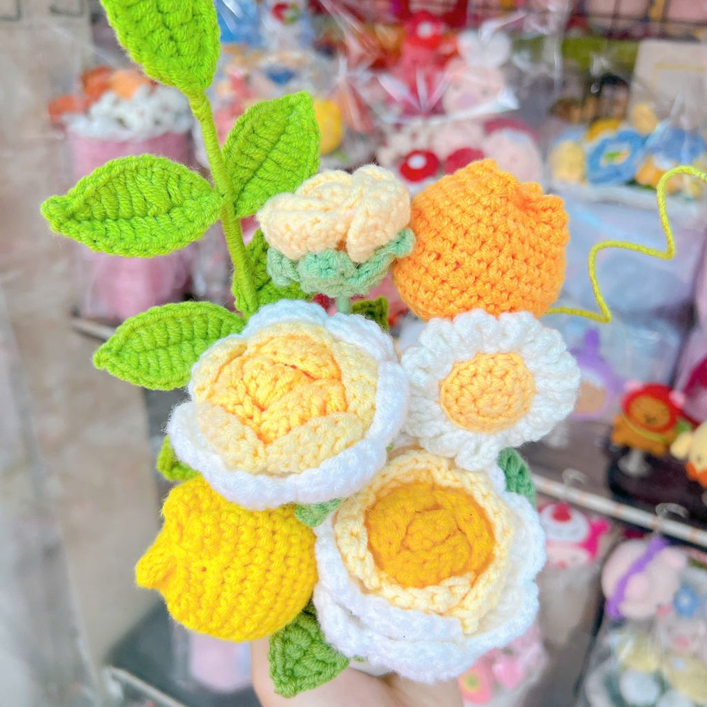 Chậu Hoa Vàng Trắng