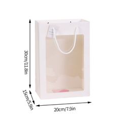 Phụ Kiện - Túi giấy mặt kính màu trắng