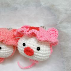 Móc Khóa Bé Nấm Hồng Khổng Lồ
