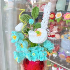 Chậu Hoa Xanh Trắng