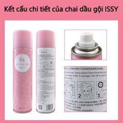 Xịt Gội Khô Íssy Dry Shampoo 150ml #Hương Bí Ẩn , Nhẹ Nhàng, Mùi Hoa Cỏ