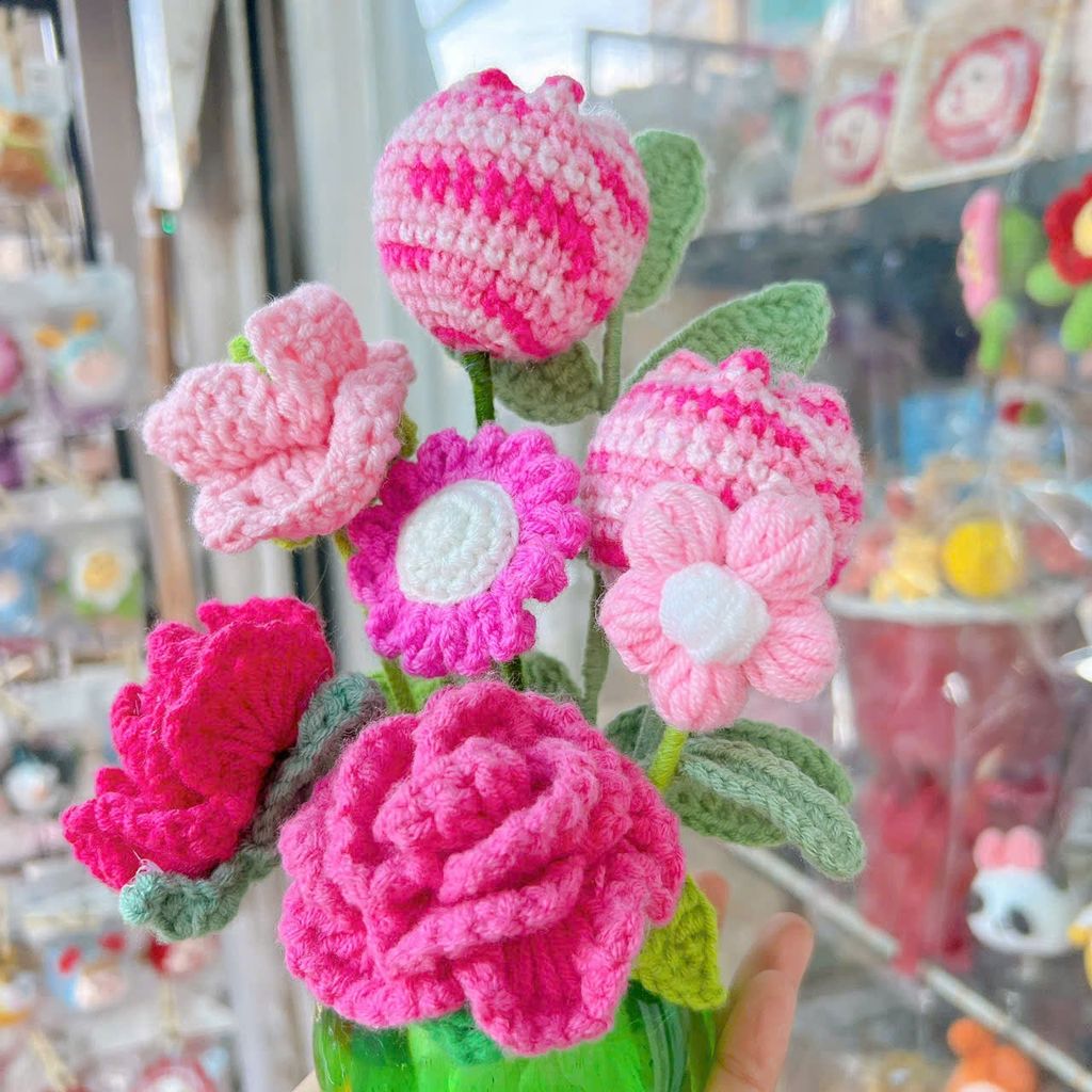 Chậu Hoa Tone Hồng Xinh Xắn