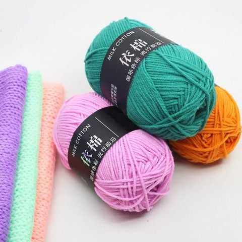 Len Milk Cotton Mác Đen Cuộn 50gr