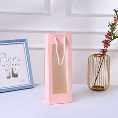 Phụ Kiện - Túi giấy mặt kính màu hồng