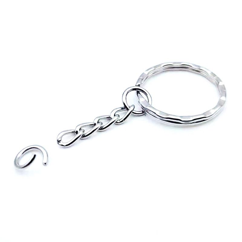 Phụ Kiện - Móc khóa khoen tròn dẹt 5 Cái