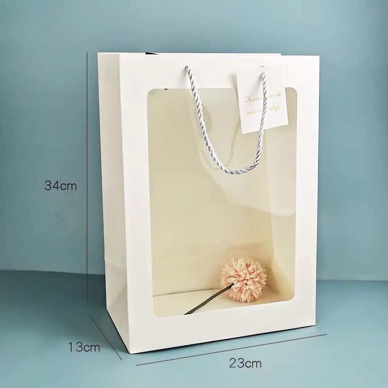 Phụ Kiện - Túi giấy mặt kính màu trắng