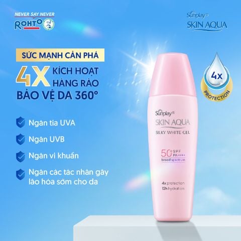 Chống Nắng Sunplay Skin Aqua Silky White Gel 30Gr