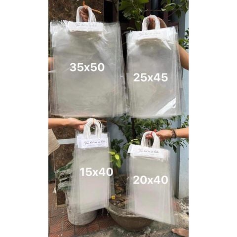 Phụ Kiện -  Túi đựng hoa trong suốt có quai