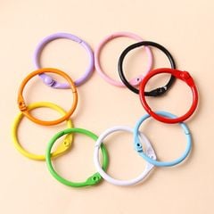 Phụ Kiện - 5 khoen móc khóa nhiều màu 30mm khoen gài