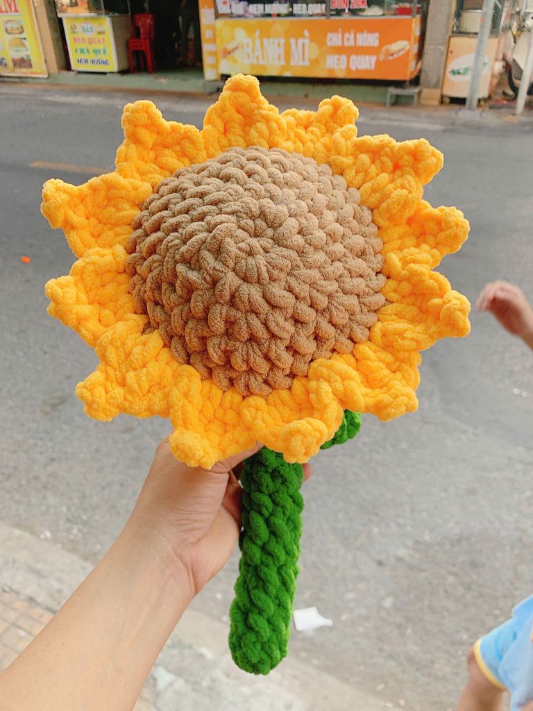 Big Size Hoa Hướng Dương Nhung Đũa