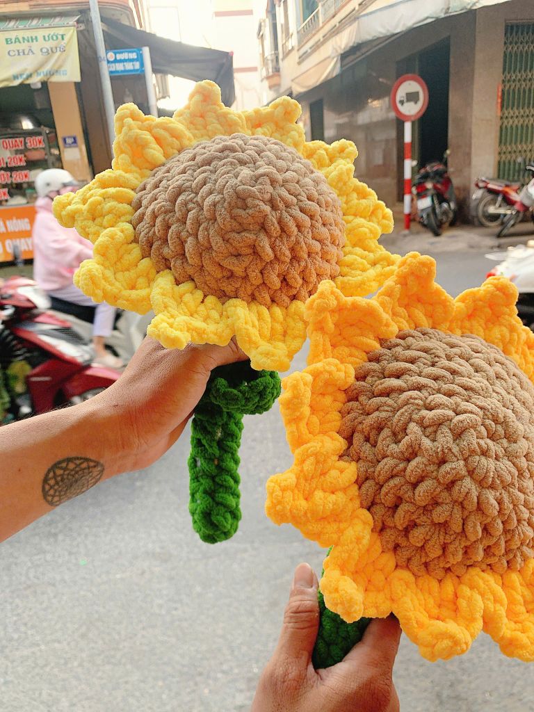 Big Size Hoa Hướng Dương Nhung Đũa