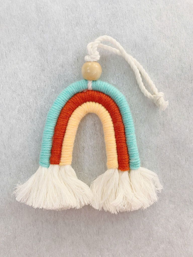 Macrame Móc Khóa Cầu Vòng 3 Màu