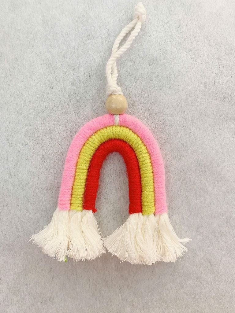 Macrame Móc Khóa Cầu Vòng 3 Màu
