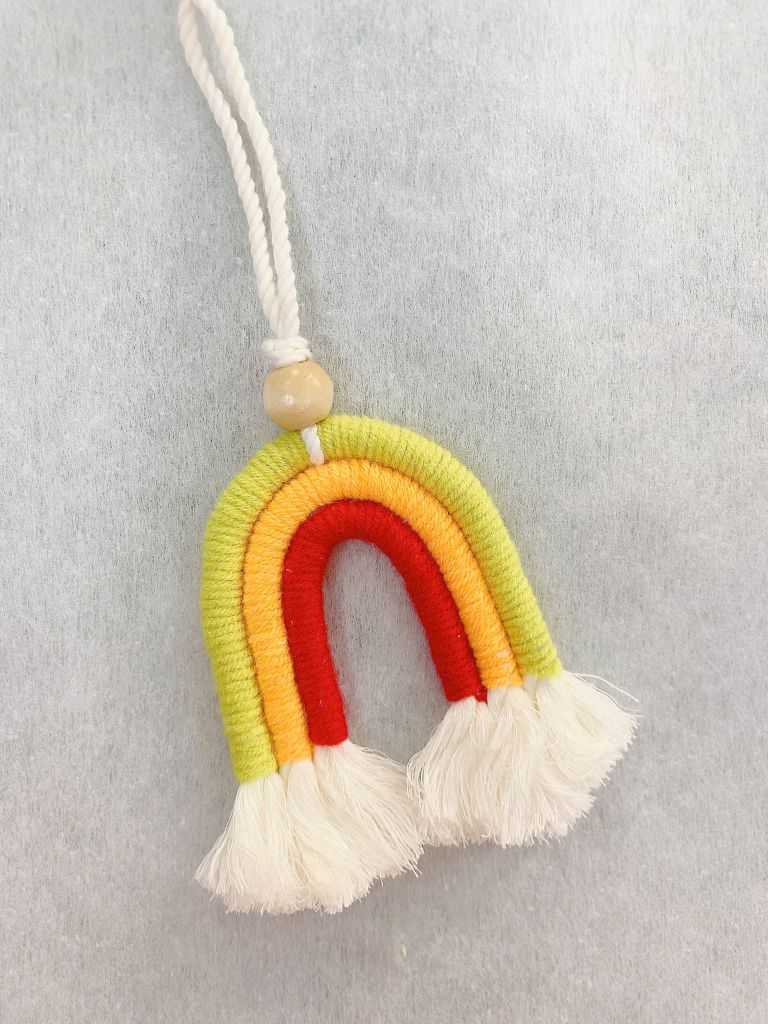 Macrame Móc Khóa Cầu Vòng 3 Màu