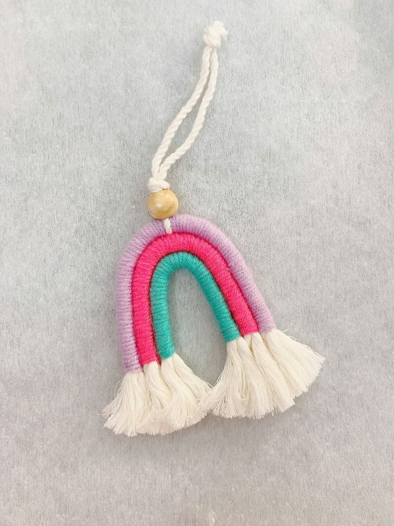 Macrame Móc Khóa Cầu Vòng 3 Màu