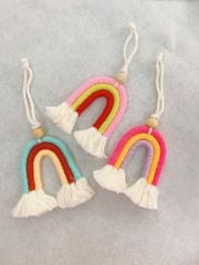 Macrame Móc Khóa Cầu Vòng 3 Màu