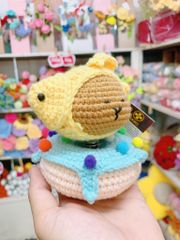 Đế Donut Lúc Lắc Capybara Vàng