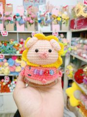 Đế Donut Lúc Lắc Heo Viền Hoa Vàng