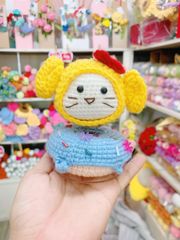 Đế Donut Lúc Lắc Mèo Vàng